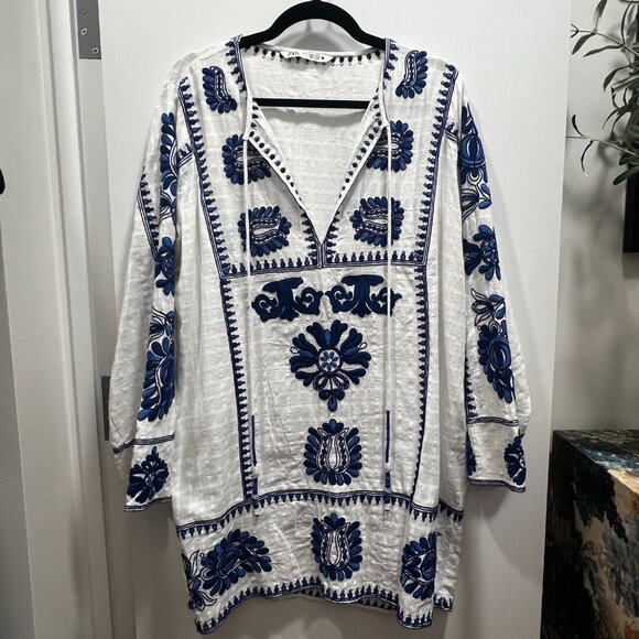 ZARA Embroidered Dress - Picture 3 of 7